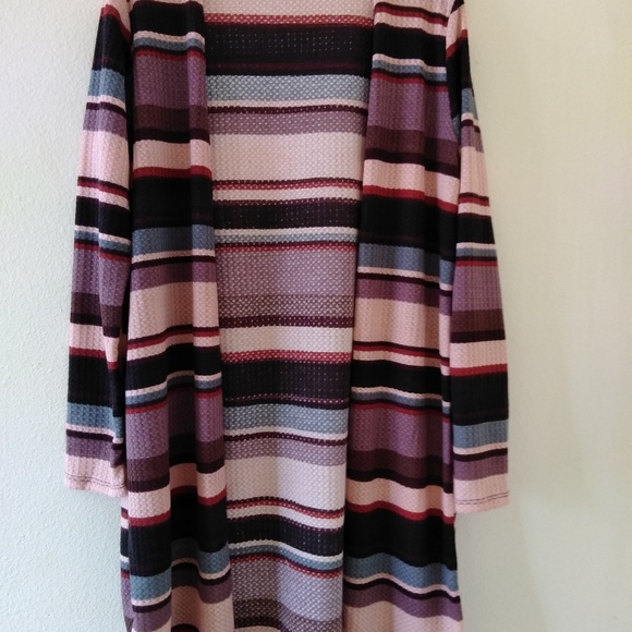 Comfortable Lavender Long Open Cardigan - Picture 7 of 7